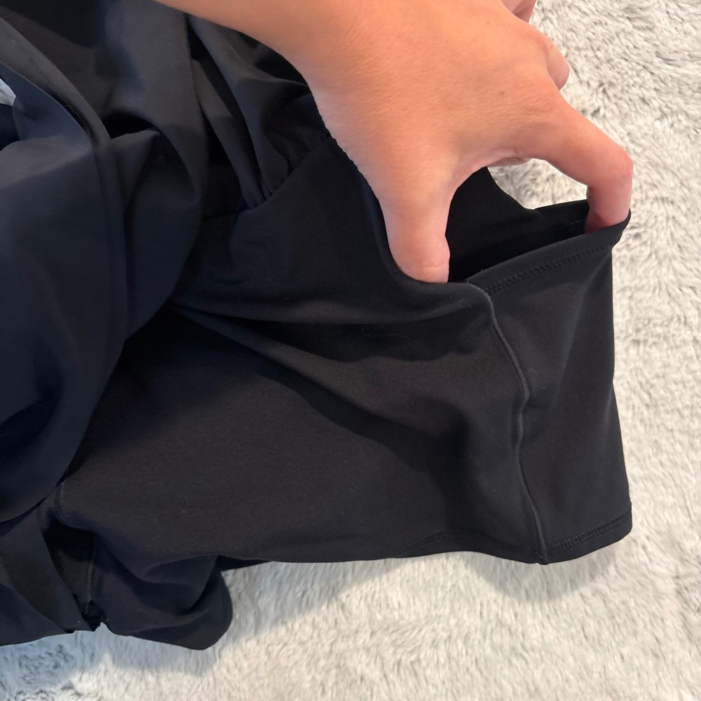 OFFLINE Aerie Real Good V-Waist Lined Shorts Black Pockets XL Flirty Sporty - Picture 7 of 8